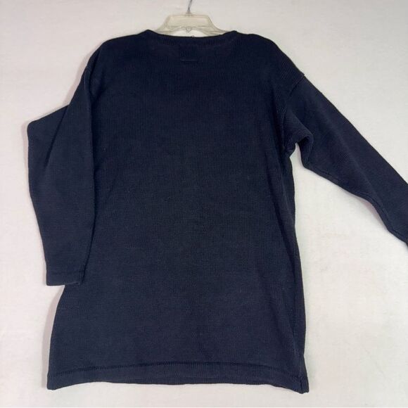 Studio Collection Vintage Black Sweater Mini dress Gold beaded tunic Sz M - Picture 8 of 8